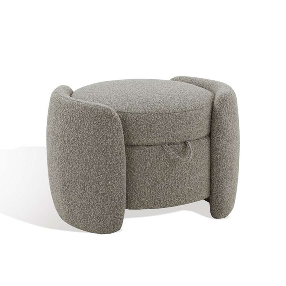 Safavieh - Couture - Danianna Boucle Ottoman - Light Brown - SFV4804B veiw 4