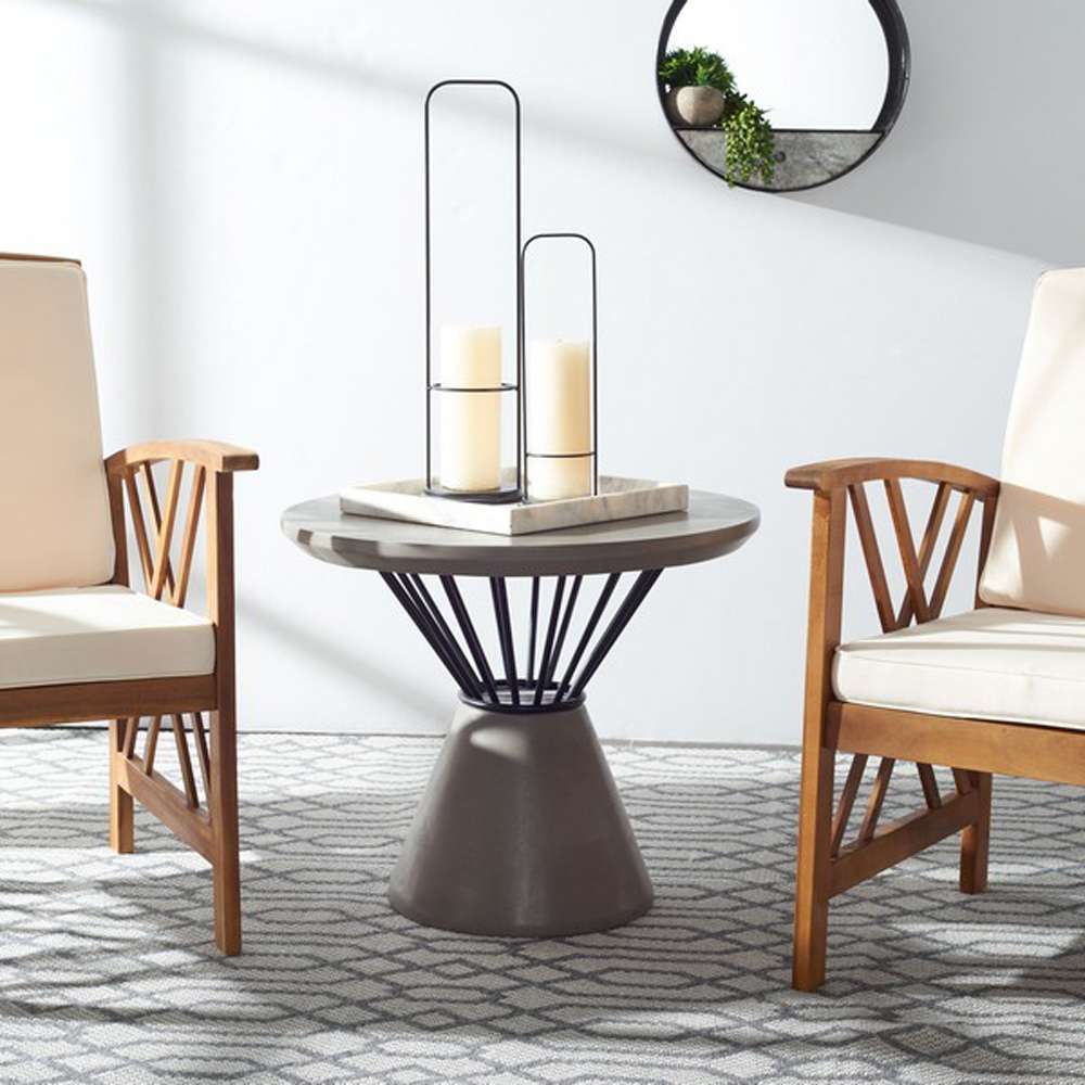 Safavieh - Darien Concrete Coffee Table - Dark Grey - VNN1029A veiw 2