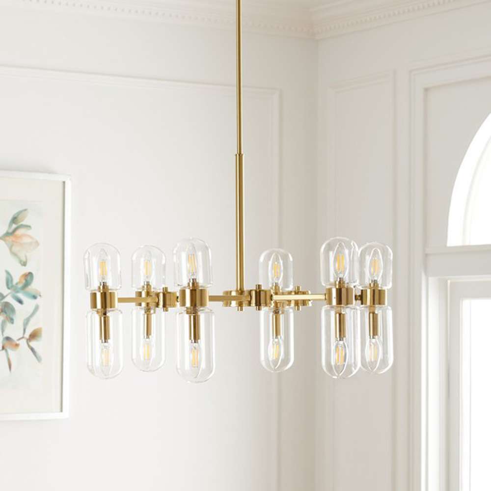 Safavieh - Darragh 12Lt 27in Chandelier - Gold - CHA7001A veiw 1