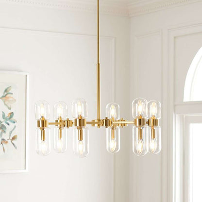 Safavieh - Darragh 12Lt 27in Chandelier - Gold - CHA7001A veiw 2