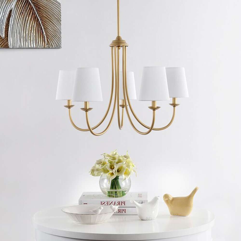 Safavieh - Darryn 5Lt 26in Chandelier - Gold - CHA4022B veiw 1