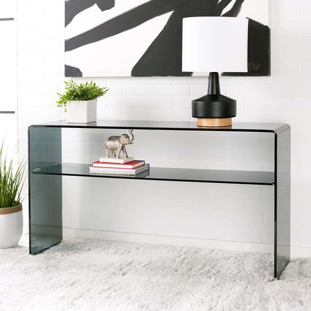 Safavieh - Dash Glass 1Shelf Console Table - Clear - Grey - CNS7302A veiw 2