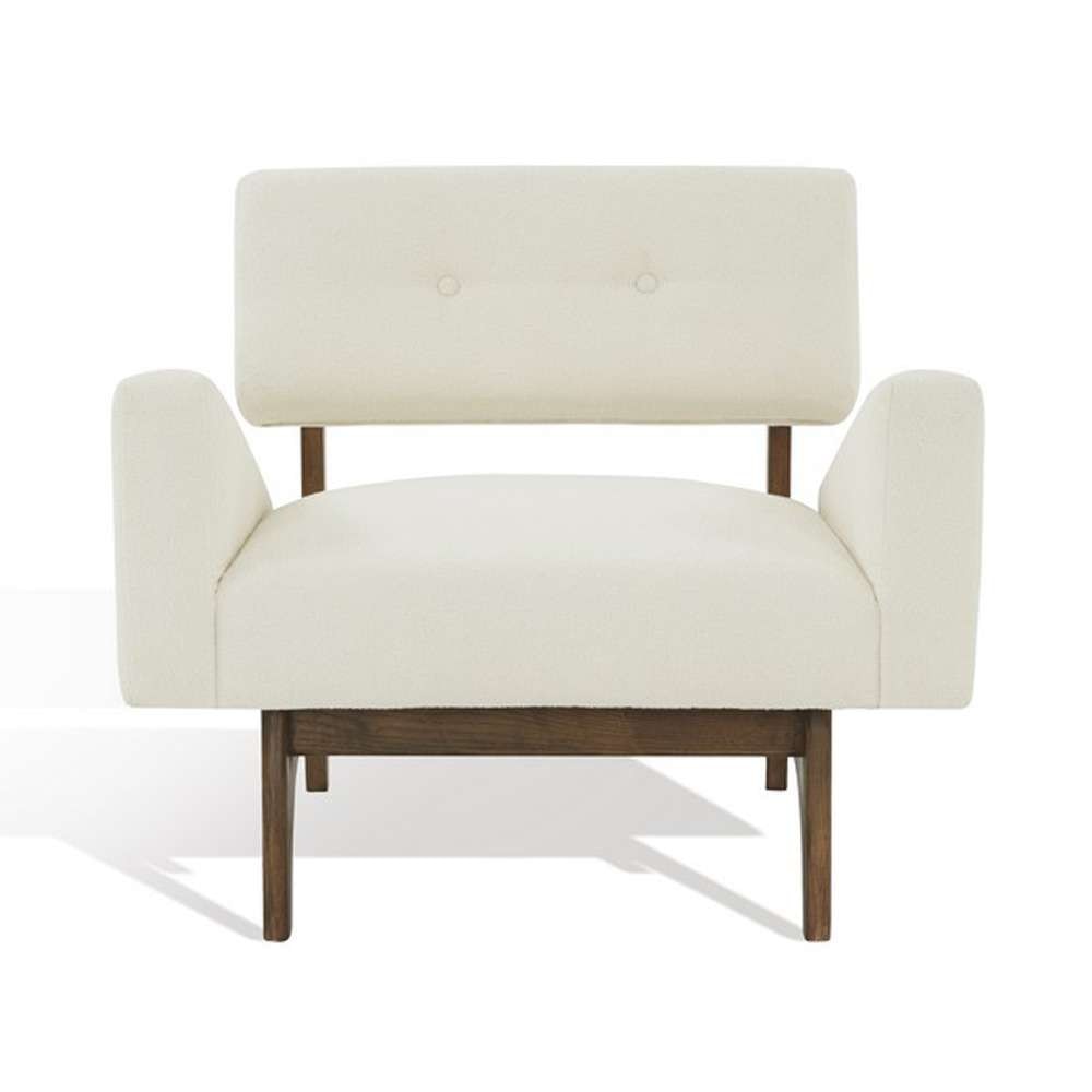 Safavieh - Couture - Davidson Scandinavian Accent Chair - Ivory - Dark Brown - SFV5068A veiw 2