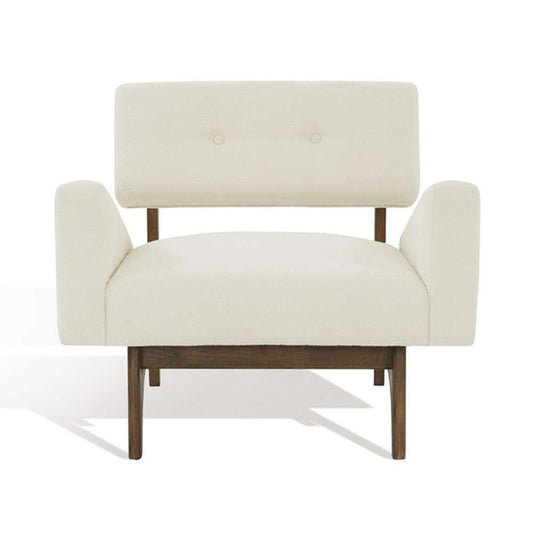 Safavieh - Couture - Davidson Scandinavian Accent Chair - Ivory - Dark Brown - SFV5068A veiw 2