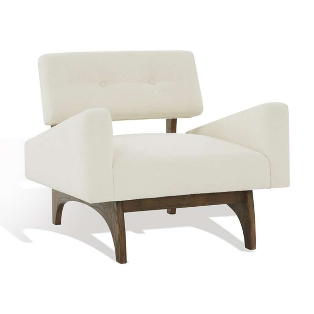 Safavieh - Couture - Davidson Scandinavian Accent Chair - Ivory - Dark Brown - SFV5068A veiw 4