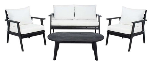 Safavieh - Deacon 4 Pc Living Set - Black - Beige - PAT7050G veiw 1