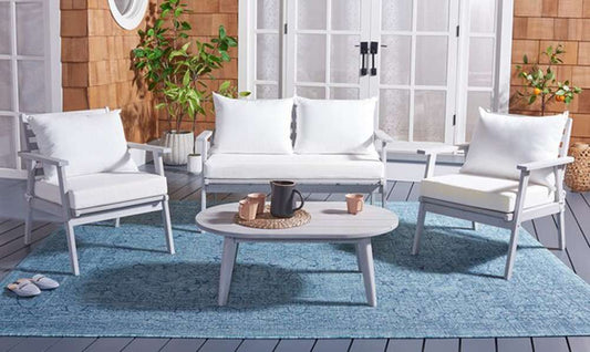 Safavieh - Deacon 4 Pc Living Set - Grey - Beige - PAT7050H veiw 2
