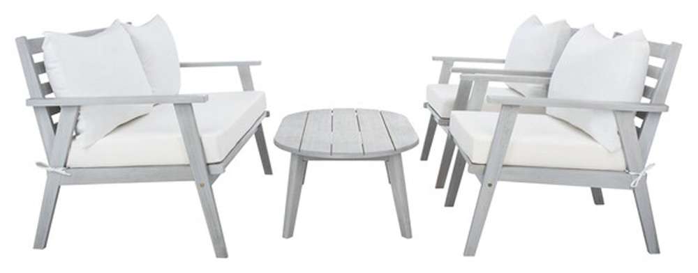 Safavieh - Deacon 4 Pc Living Set - Grey - Beige - PAT7050H veiw 3