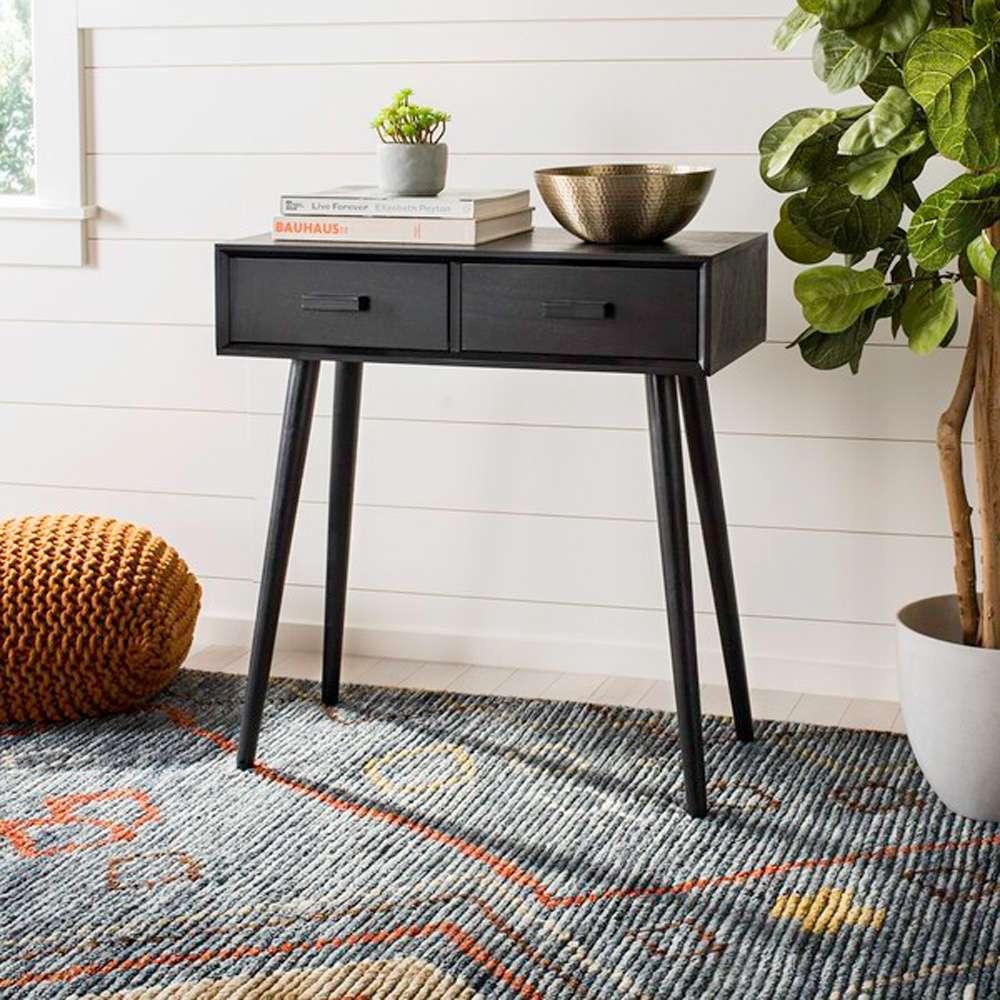 Safavieh - Dean 2 Drawer Console Table - Black - COF5701D veiw 3