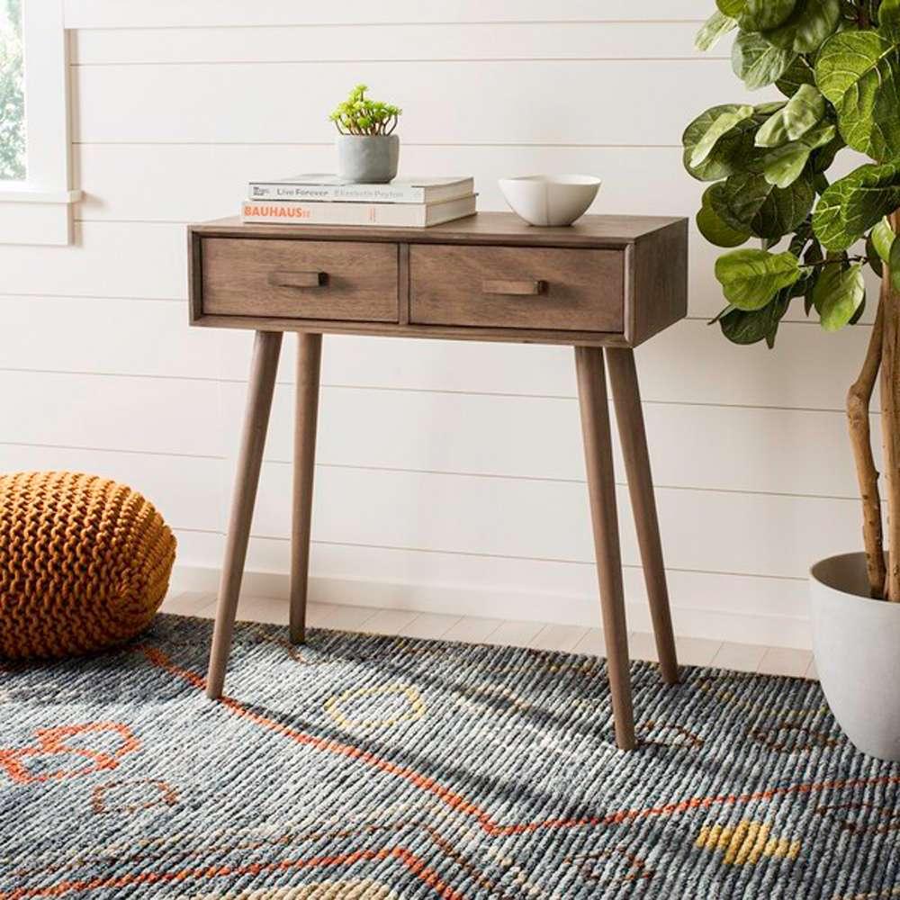 Safavieh - Dean 2 Drawer Console Table - Light Brown - COF5701B veiw 3