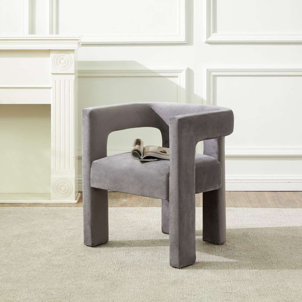 Safavieh - Couture - Deandre Contemporary Chair - Slate Grey  - SFV4785B veiw 2