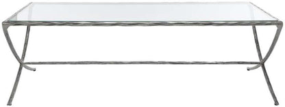 Safavieh - Couture - Debbie Rect Metal Coffee Table - Silver - SFV9522B veiw 1