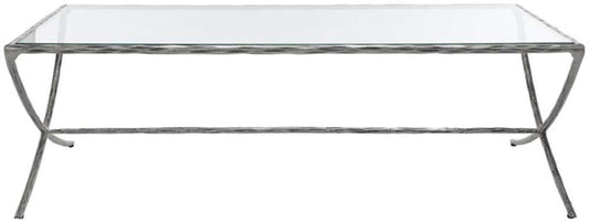 Safavieh - Couture - Debbie Rect Metal Coffee Table - Silver - SFV9522B veiw 1