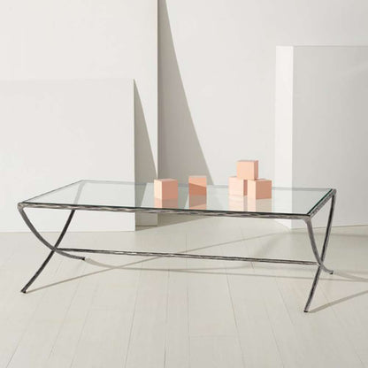 Safavieh - Couture - Debbie Rect Metal Coffee Table - Silver - SFV9522B veiw 3