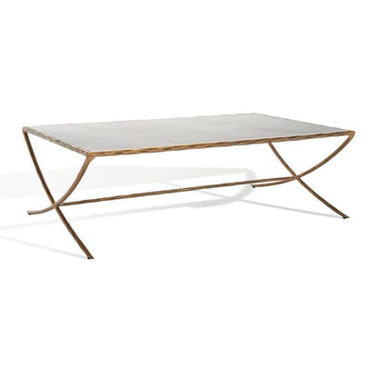 Safavieh - Couture - Debbie Rect Metal Coffee Table - White - Brass - SFV9522C veiw 4