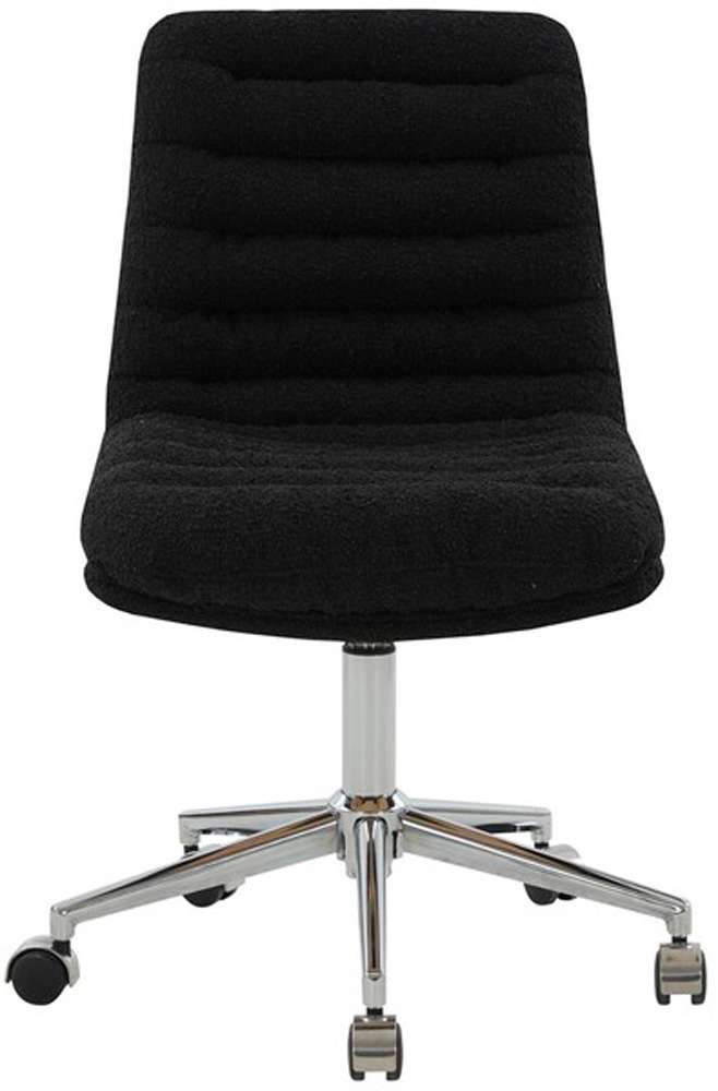 Safavieh - Couture - Decolin Swivel Desk Chair - Black - Silver - SFV5054D veiw 1