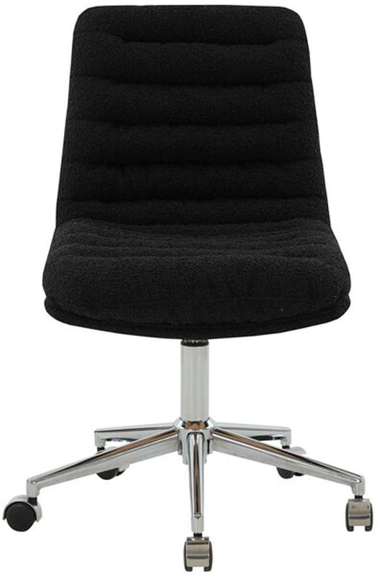 Safavieh - Couture - Decolin Swivel Desk Chair - Black - Silver - SFV5054D veiw 1