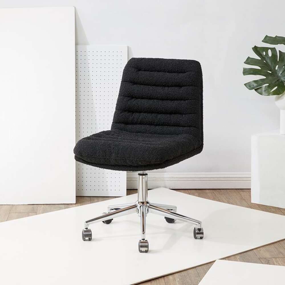 Safavieh - Couture - Decolin Swivel Desk Chair - Black - Silver - SFV5054D veiw 2
