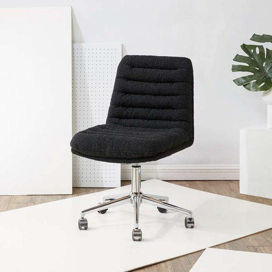 Safavieh - Couture - Decolin Swivel Desk Chair - Black - Silver - SFV5054D veiw 2