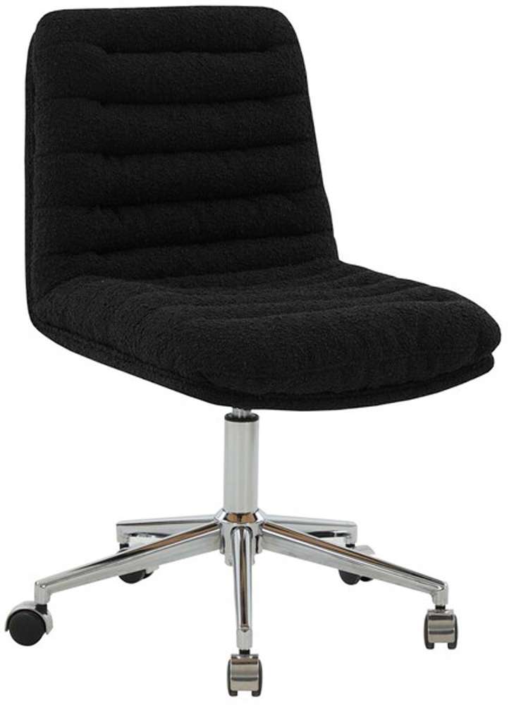 Safavieh - Couture - Decolin Swivel Desk Chair - Black - Silver - SFV5054D veiw 3