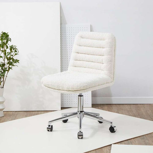 Safavieh - Couture - Decolin Swivel Desk Chair - Ivory - Silver - SFV5054C veiw 2
