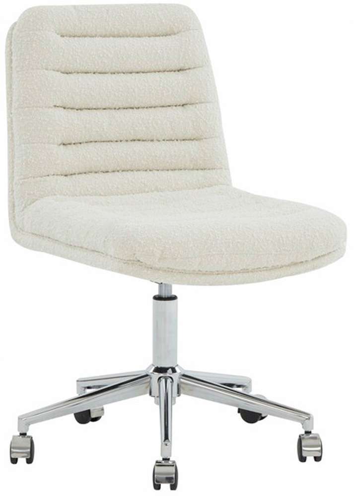 Safavieh - Couture - Decolin Swivel Desk Chair - Ivory - Silver - SFV5054C veiw 3