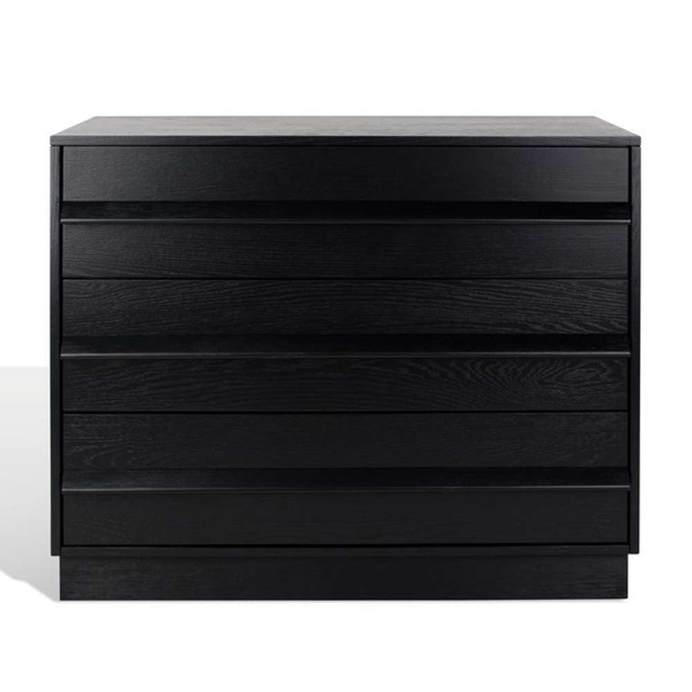 Safavieh - Couture - Deirdra 3 Drawer Wood Chest - Black - SFV2138B veiw 3