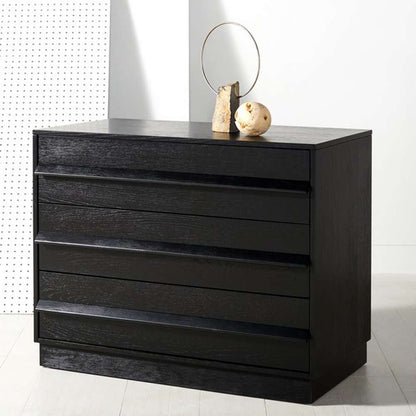 Safavieh - Couture - Deirdra 3 Drawer Wood Chest - Black - SFV2138B veiw 4