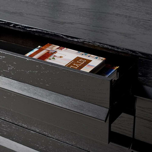 Safavieh - Couture - Deirdra 6 Drawer Wood Dresser - Black - SFV2139B veiw 2