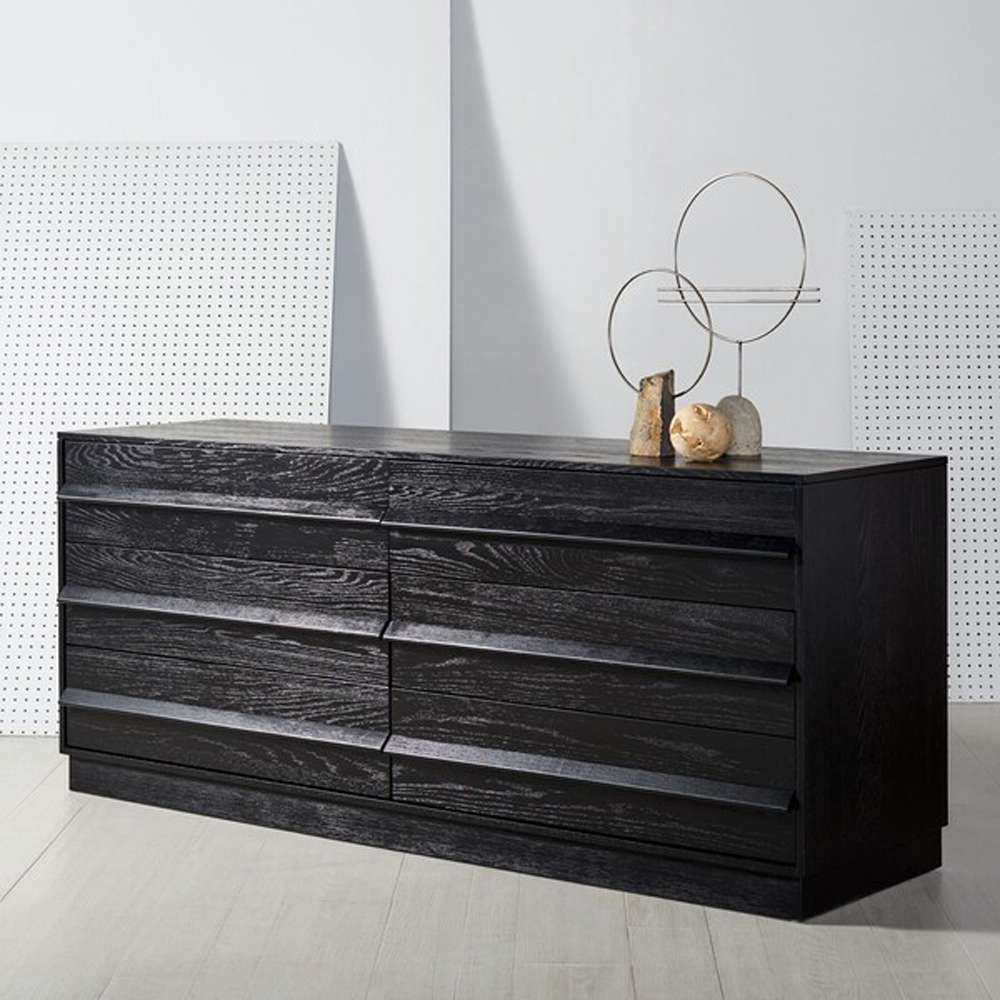 Safavieh - Couture - Deirdra 6 Drawer Wood Dresser - Black - SFV2139B veiw 4