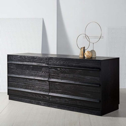 Safavieh - Couture - Deirdra 6 Drawer Wood Dresser - Black - SFV2139B veiw 4