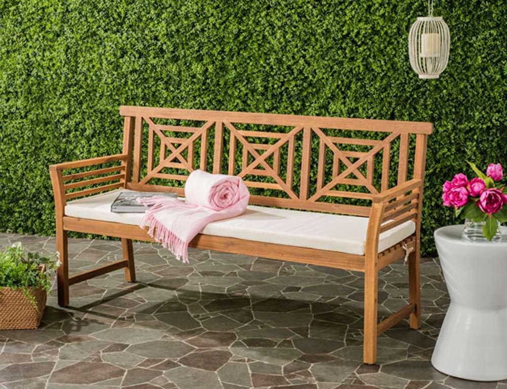 Safavieh - Del Mar 3 Seat Bench - Natural - Beige - PAT6737A veiw 2