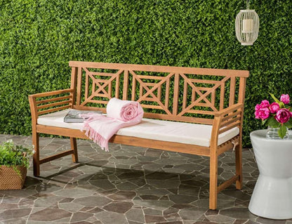 Safavieh - Del Mar 3 Seat Bench - Natural - Beige - PAT6737A veiw 2