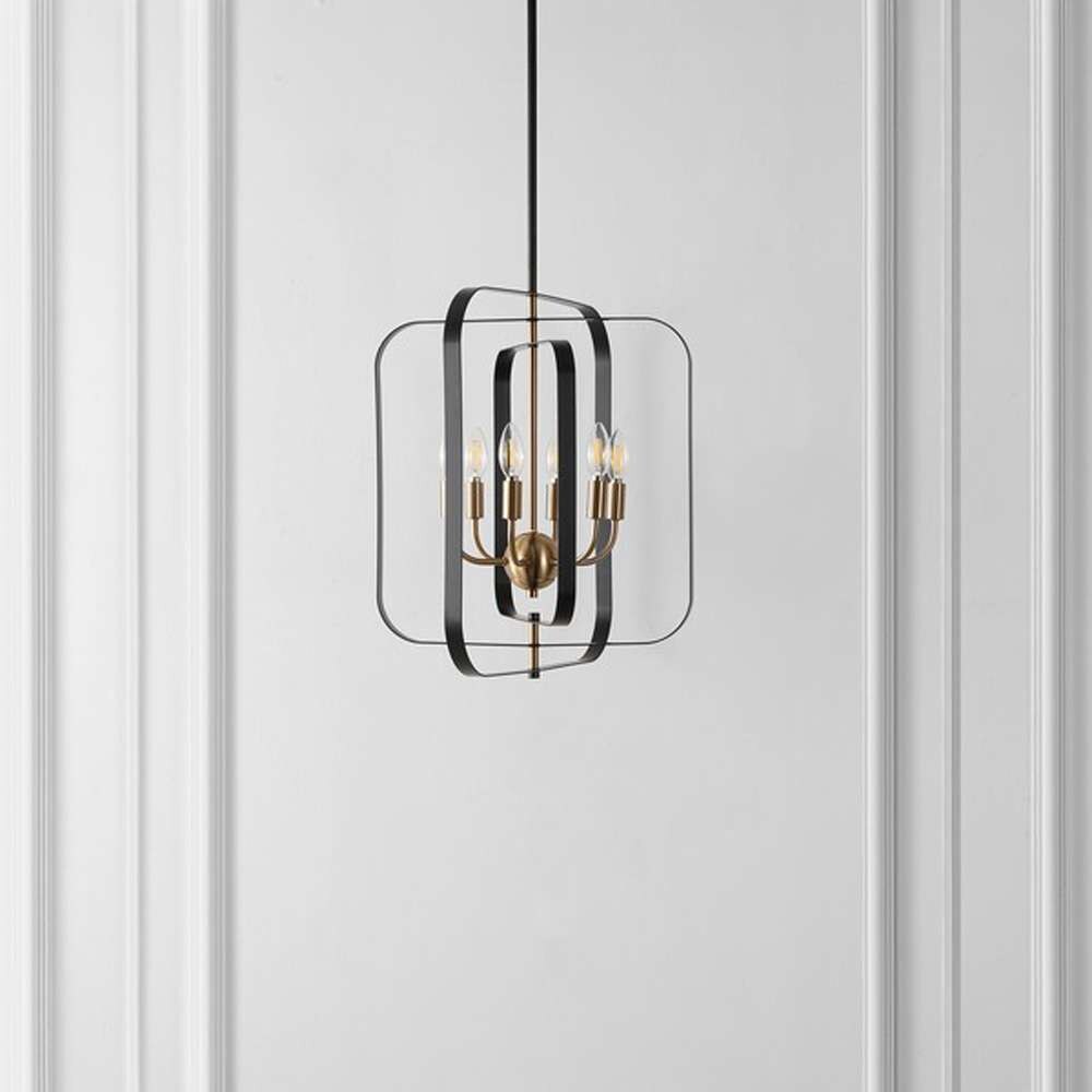 Safavieh - Dellyth 6 Lt 20in Pendant - Black - Brass - PND4195A veiw 1