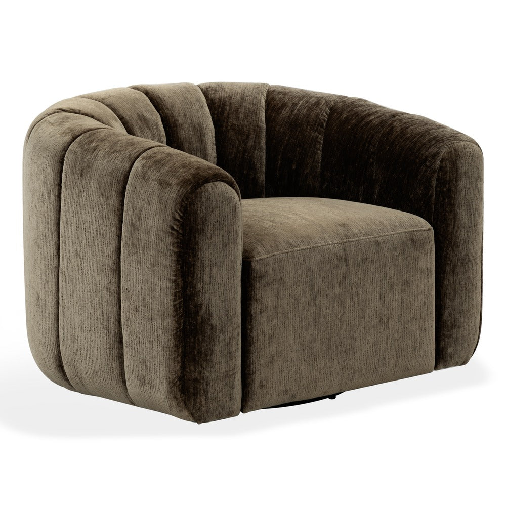 Safavieh - Demetri Chenille Swivel Chair / Brown - SFV6108B view 3