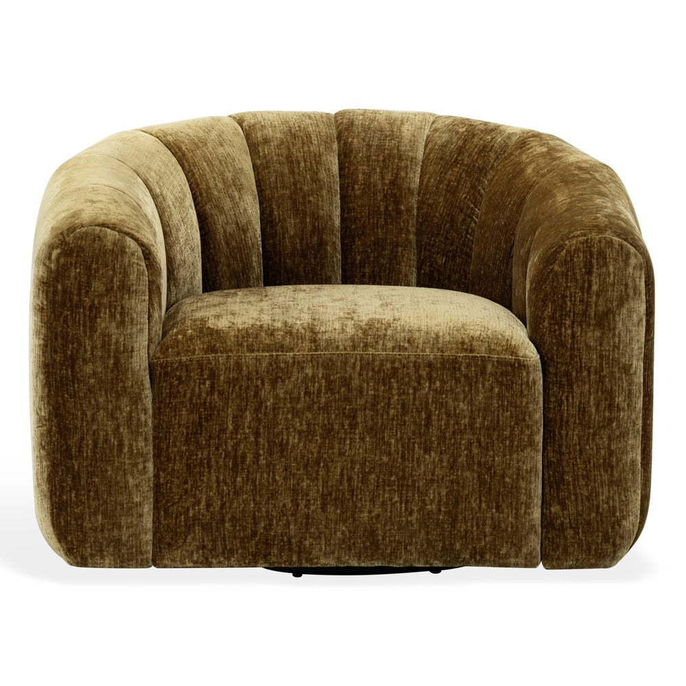 Safavieh - Demetri Chenille Swivel Chair / Gold - SFV6108C view 1