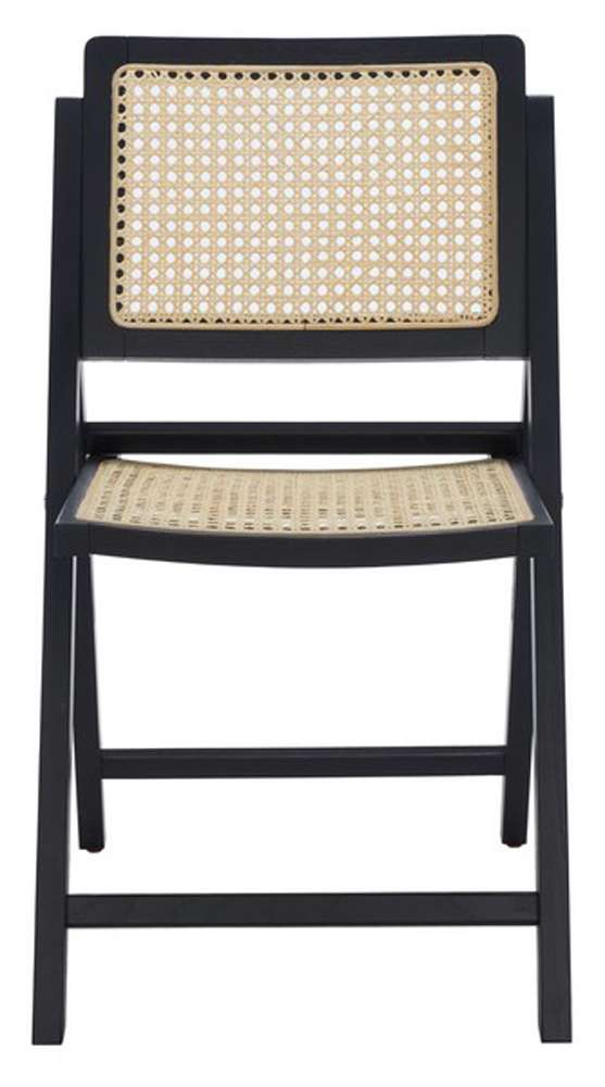 Safavieh - Couture - Desiree Cane Folding Dining Ch - Black - Natural  (Set of 2) - SFV4137A-SET2 veiw 1