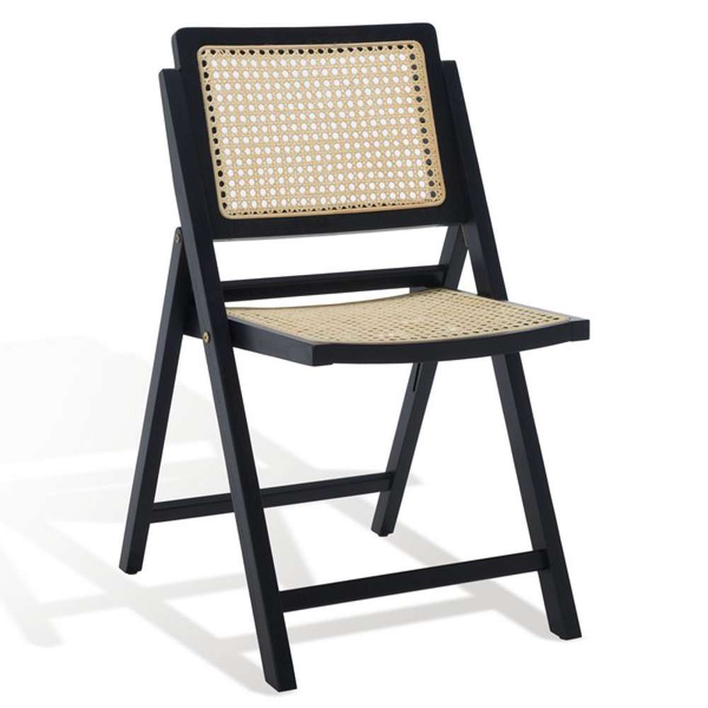 Safavieh - Couture - Desiree Cane Folding Dining Ch - Black - Natural  (Set of 2) - SFV4137A-SET2 veiw 4
