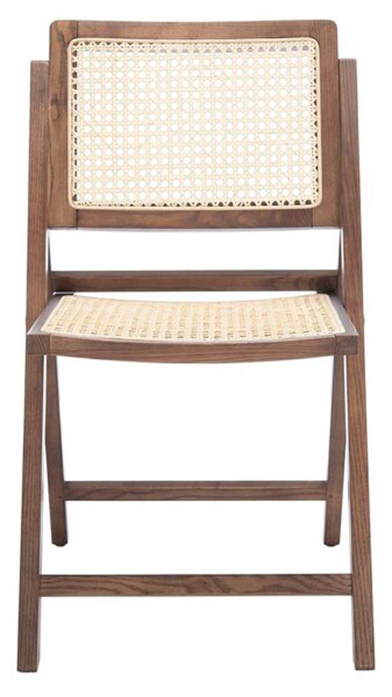 Safavieh - Couture - Desiree Cane Folding Dining Ch - Walnut - Natural  (Set of 2) - SFV4137D-SET2 veiw 1