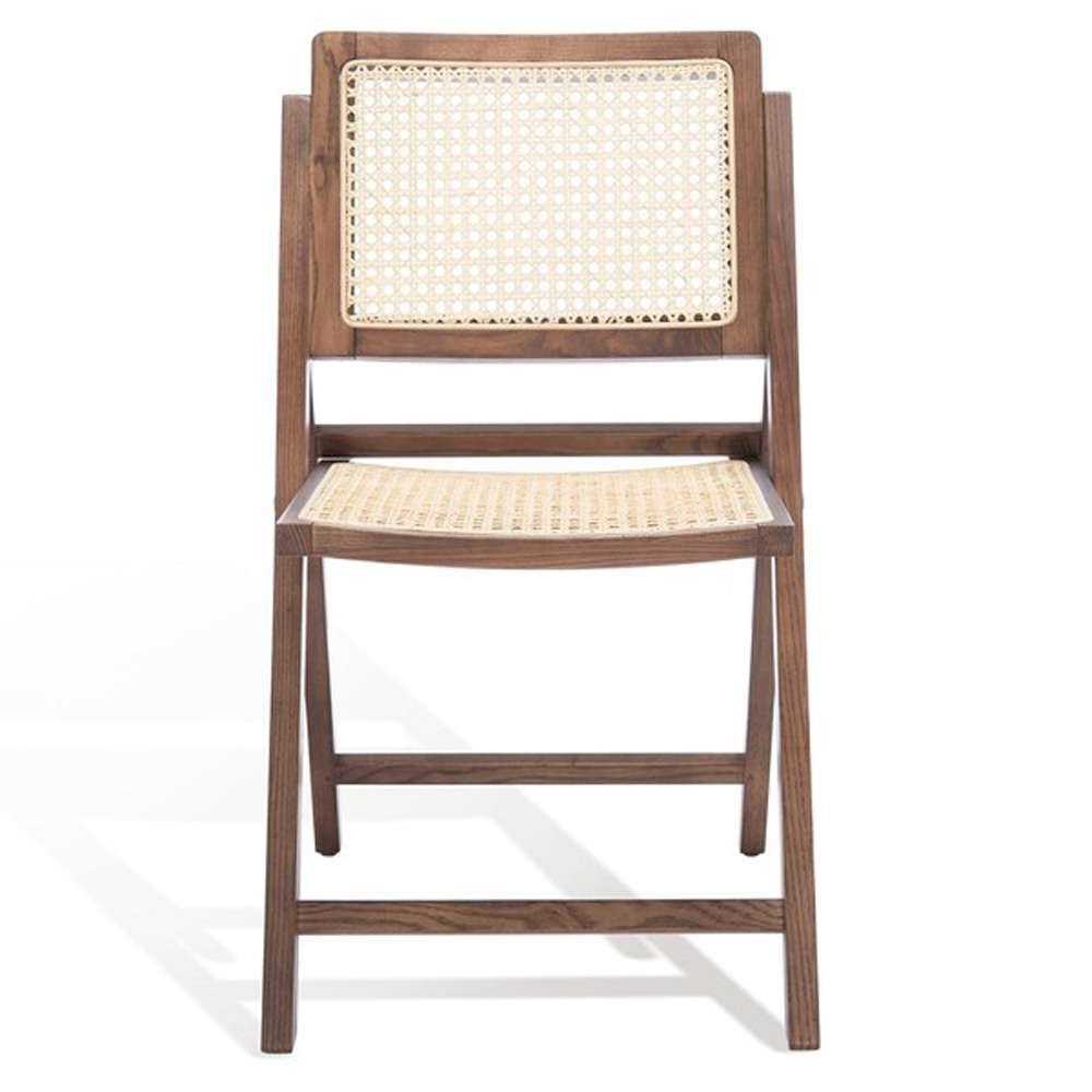 Safavieh - Couture - Desiree Cane Folding Dining Ch - Walnut - Natural  (Set of 2) - SFV4137D-SET2 veiw 2
