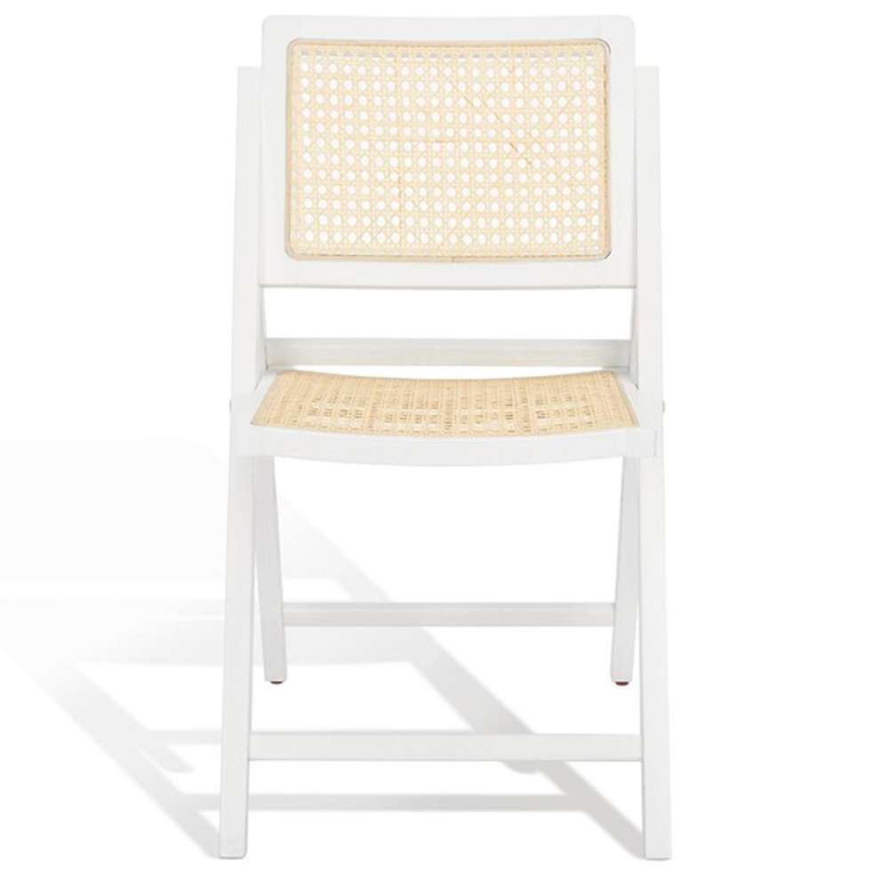 Safavieh - Couture - Desiree Cane Folding Dining Ch - White - Natural  (Set of 2) - SFV4137C-SET2 veiw 2