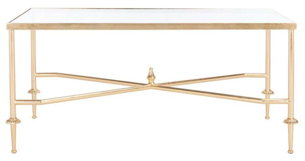 Safavieh - Couture - Devi Gold Leaf Coffee Table - Gold - AMH8332A veiw 1