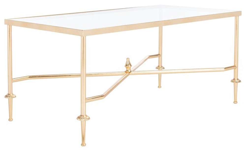 Safavieh - Couture - Devi Gold Leaf Coffee Table - Gold - AMH8332A veiw 3