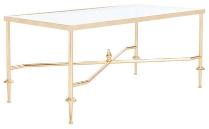 Safavieh - Couture - Devi Gold Leaf Coffee Table - Gold - AMH8332A veiw 3