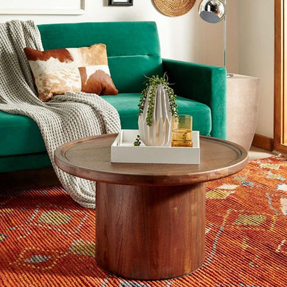 Safavieh - Devin Round Coffee Table - Dark Oak - COF6600B veiw 2