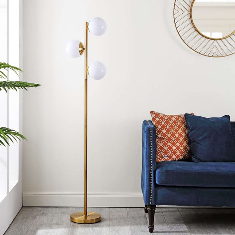 Safavieh - Devlyn 3Lt 62in Floor Lamp - Gold - FLL4104A veiw 1