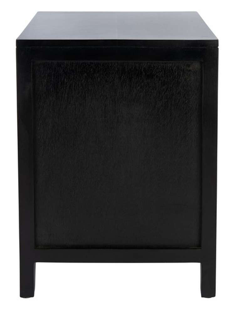 Safavieh - Devon 1 Drwr 1 Door Nightstand - Black - Natural - NST4002D veiw 3