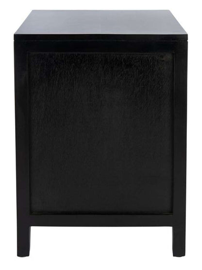 Safavieh - Devon 1 Drwr 1 Door Nightstand - Black - Natural - NST4002D veiw 3