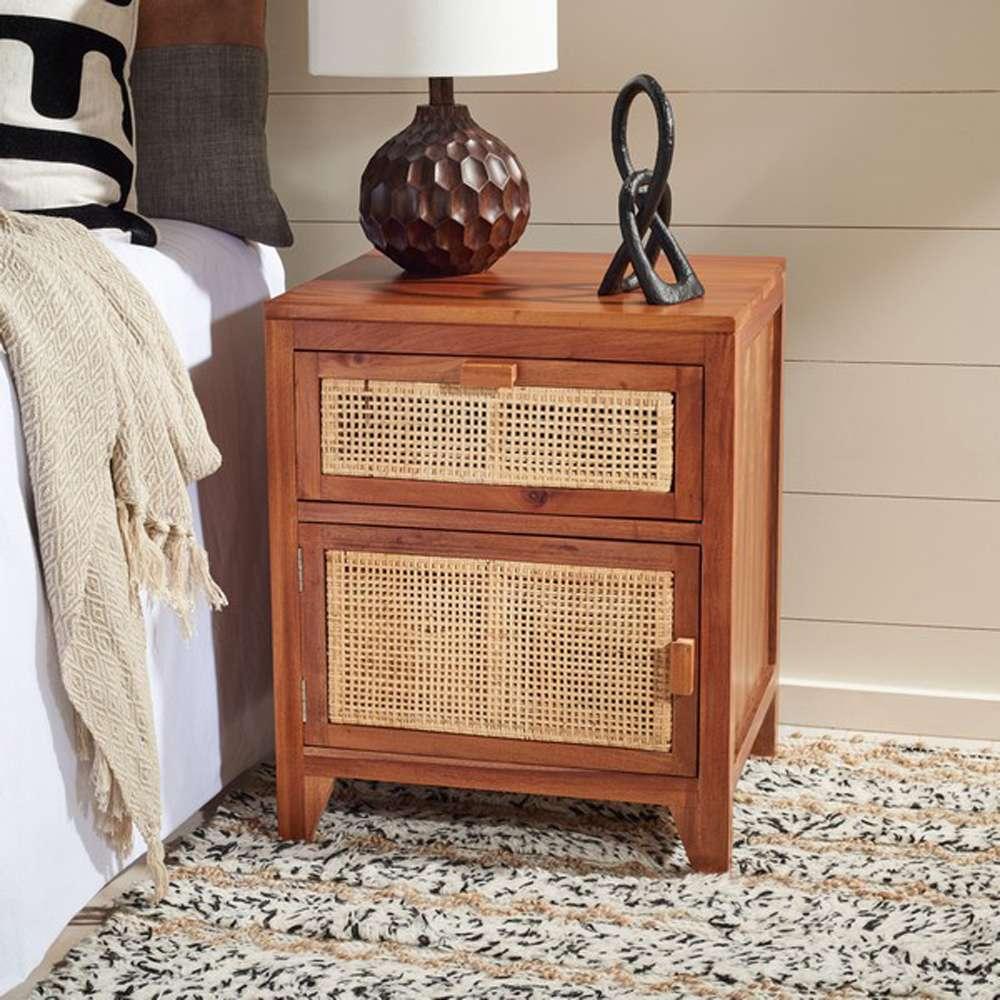 Safavieh - Devon 1 Drwr 1 Door Nightstand - Natural - NST4002A veiw 2