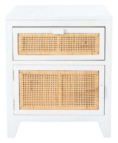 Safavieh - Devon 1 Drwr 1 Door Nightstand - White - Natural - NST4002C veiw 1